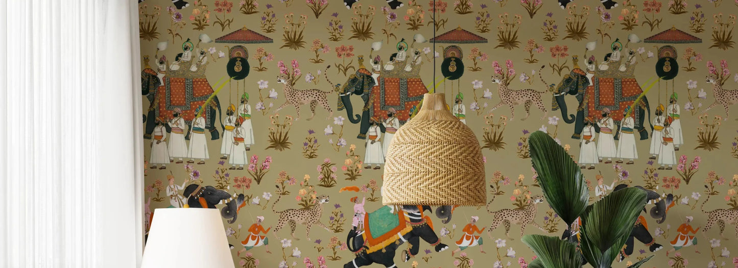 Regal Indian Procession Wall Mural