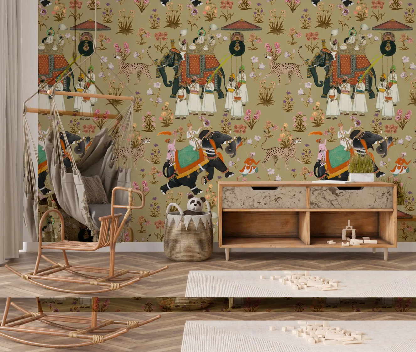 Regal Indian Procession Wall Mural