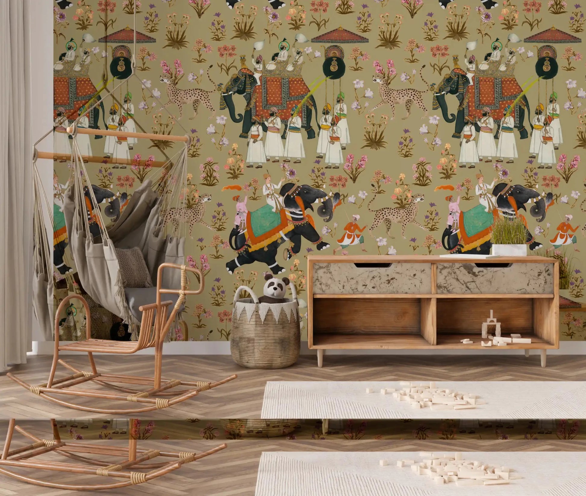 Regal Indian Procession Wall Mural