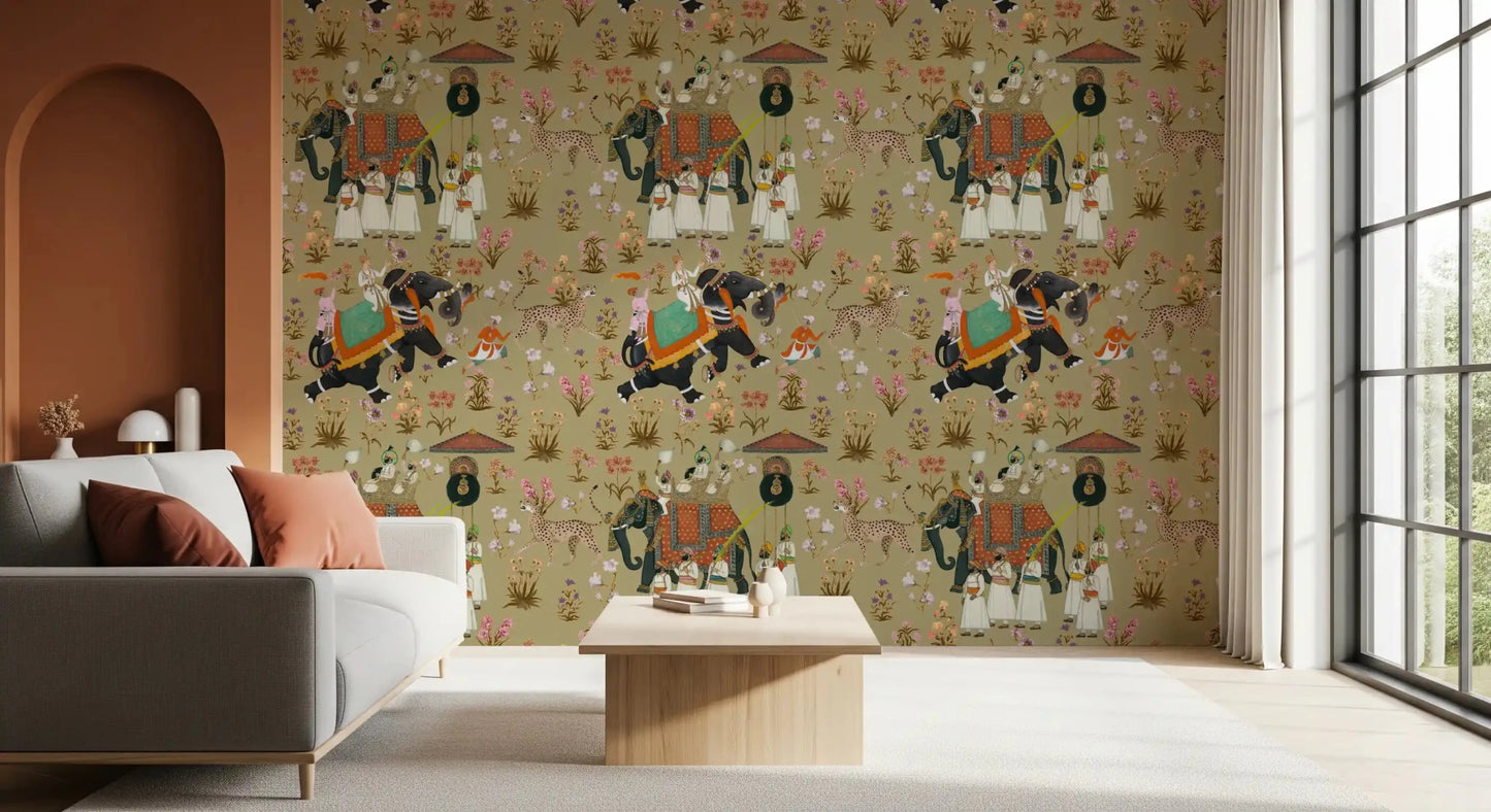 Regal Indian Procession Wall Mural