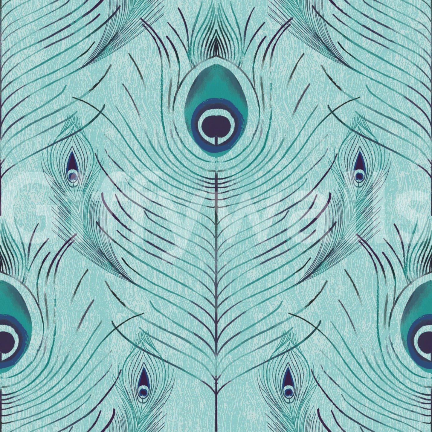 Luxurious wallpaper with peacock feather style, GD2603