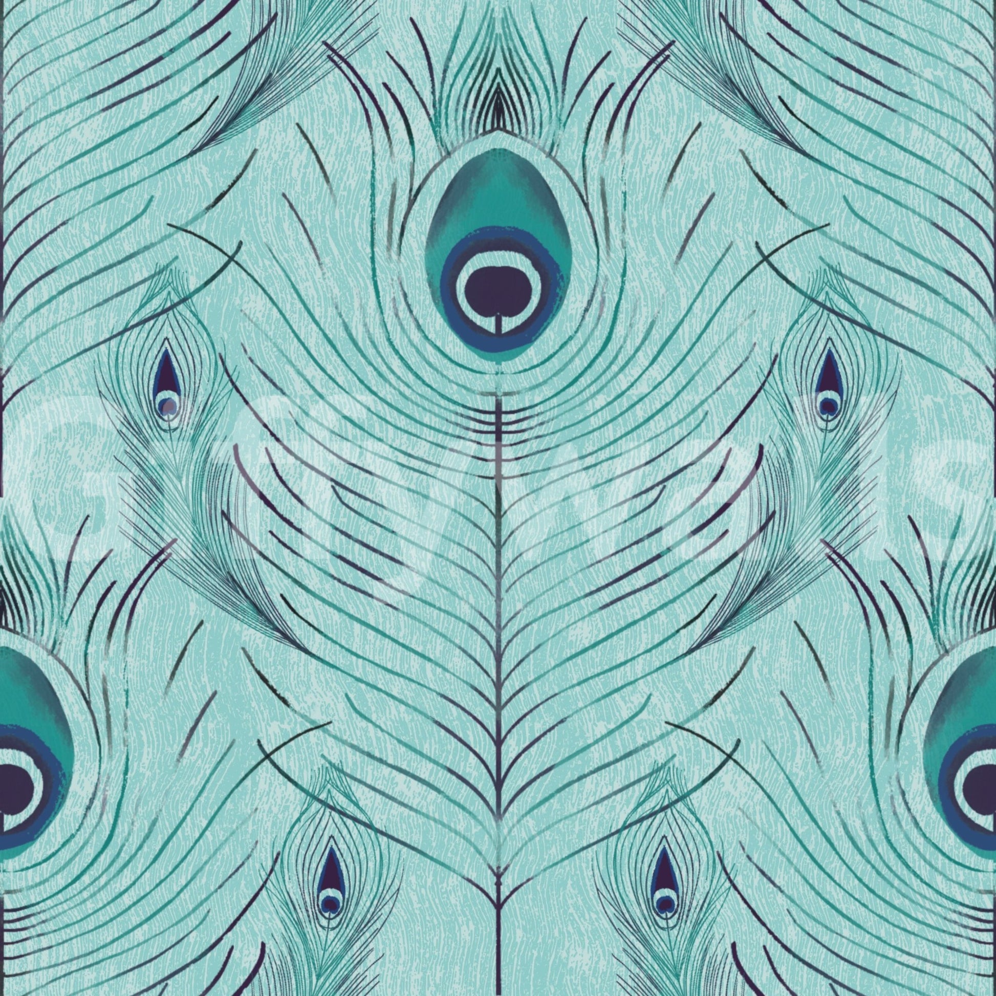 Luxurious wallpaper with peacock feather style, GD2603