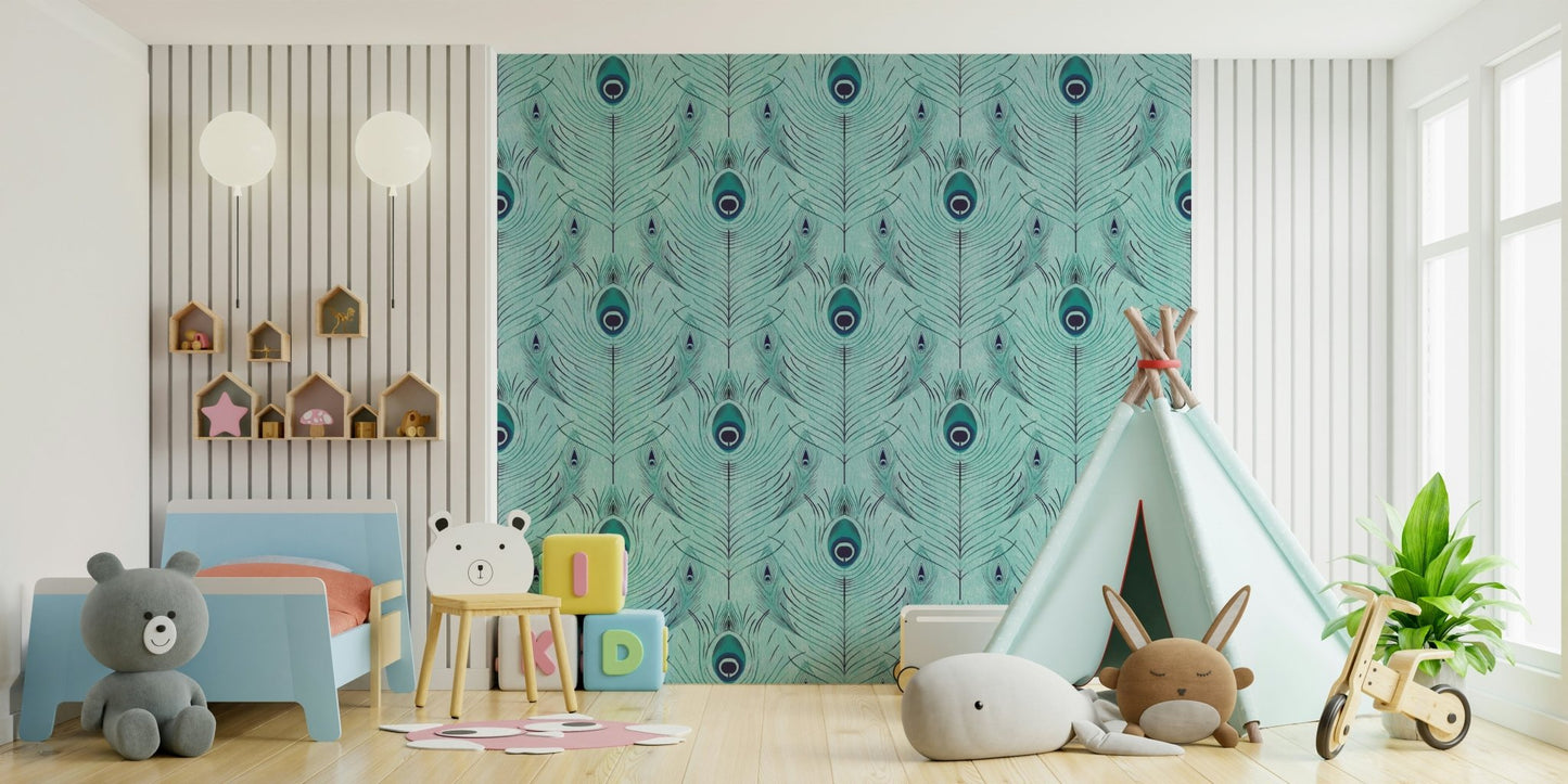 Elegant peacock design on wall covering, GD2603