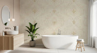 Regal Scrollwork Elegance wall mural with subtle classic texture and symmetry