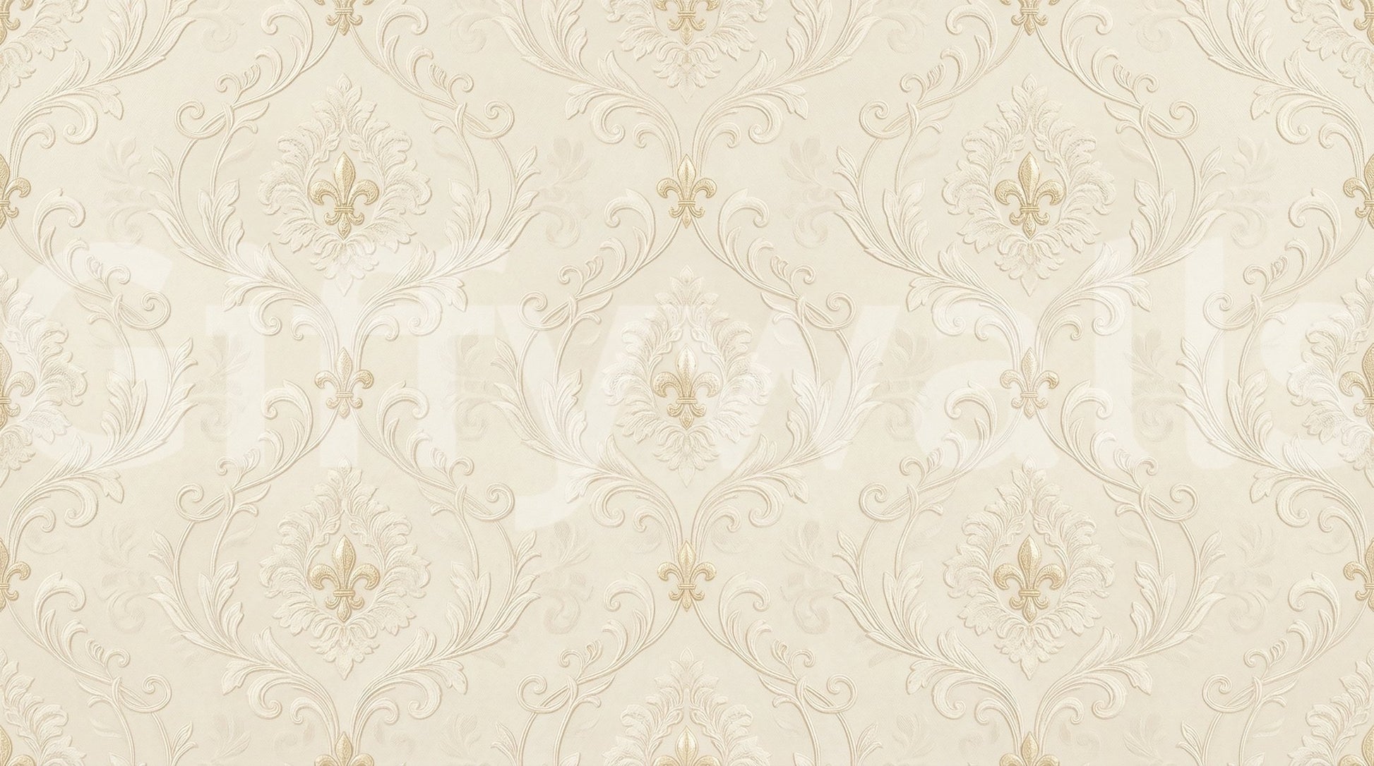 Elegant scroll pattern defines the Regal Scrollwork Elegance wall mural surface