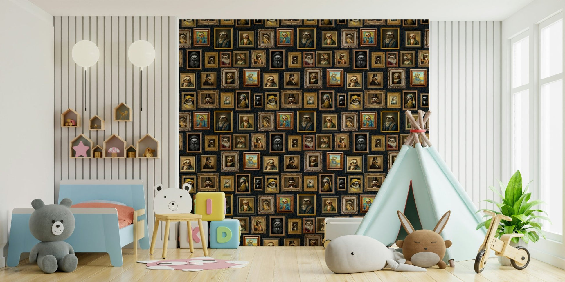 High-resolution artistic rendering of sloths.

