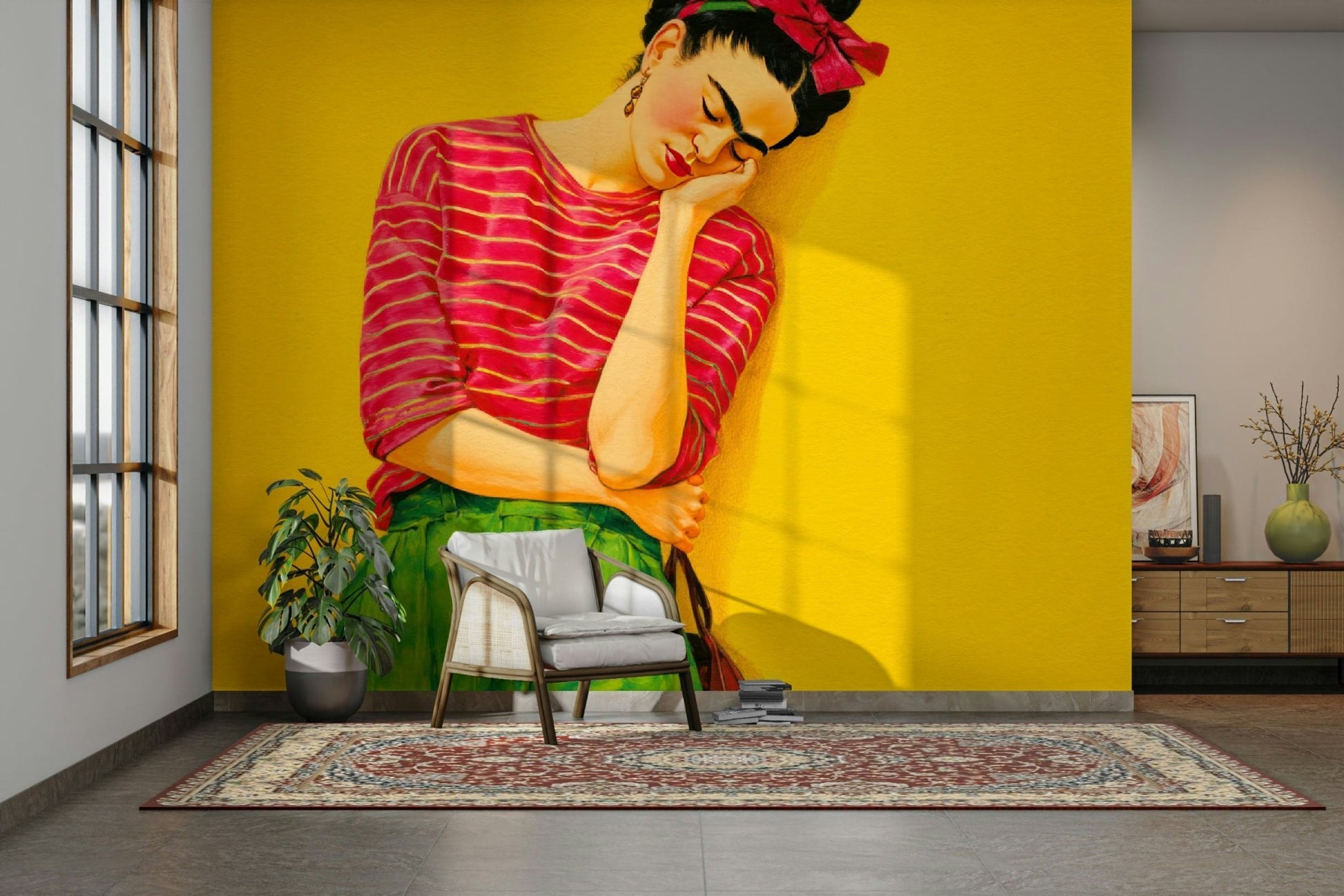Restful Reverie mural creating serene ambiance, GD2128
