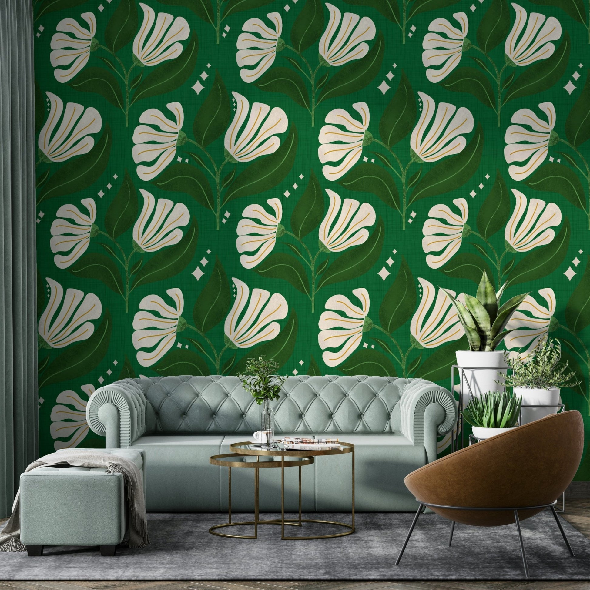 The design has a distinct 1970s or "mod" aesthetic.
