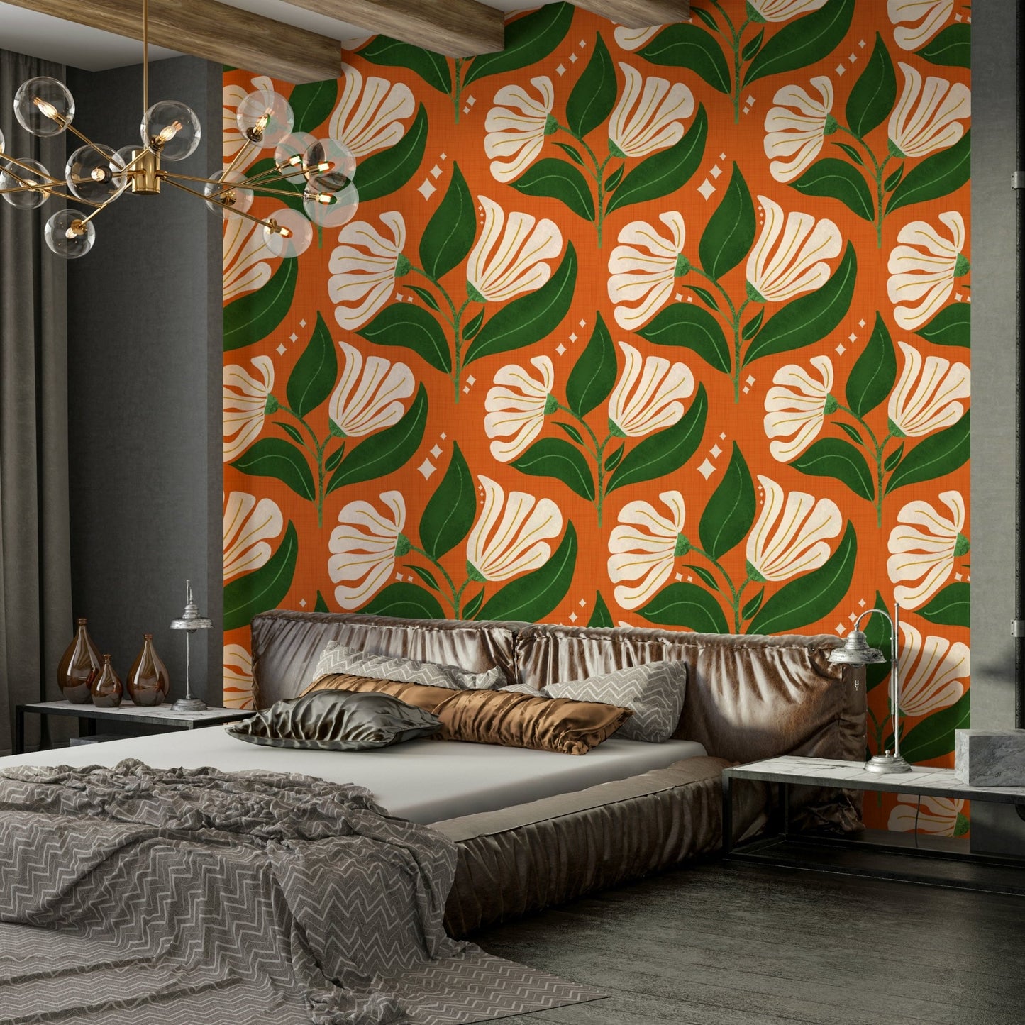 The texture appears smooth and graphic, like a vintage print.
