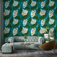 The design has a distinct 1970s or "mod" aesthetic.

