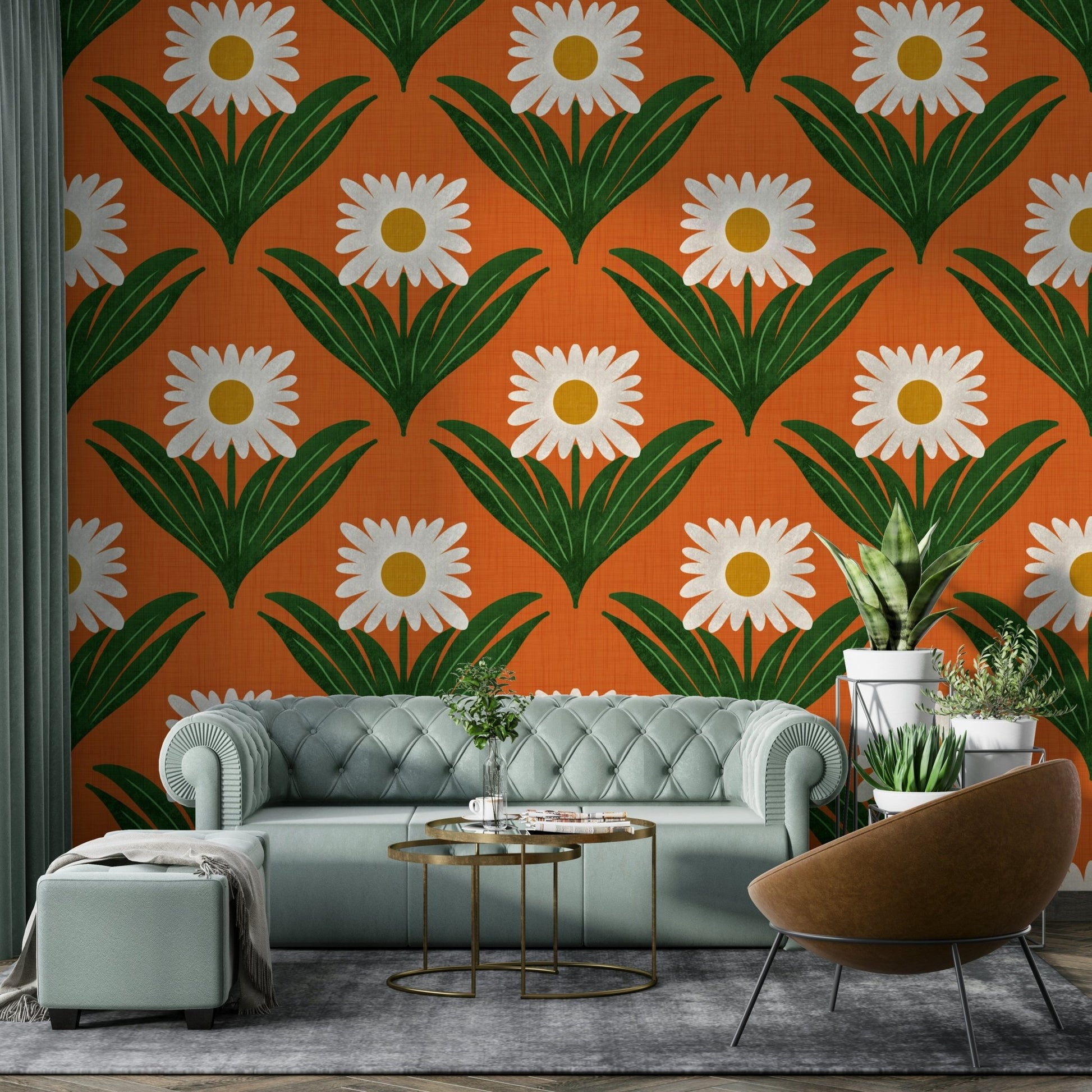 Features stylized daisy floral motifs. GD3249
