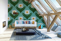 The design has a distinct 1970s or "mod" aesthetic.
