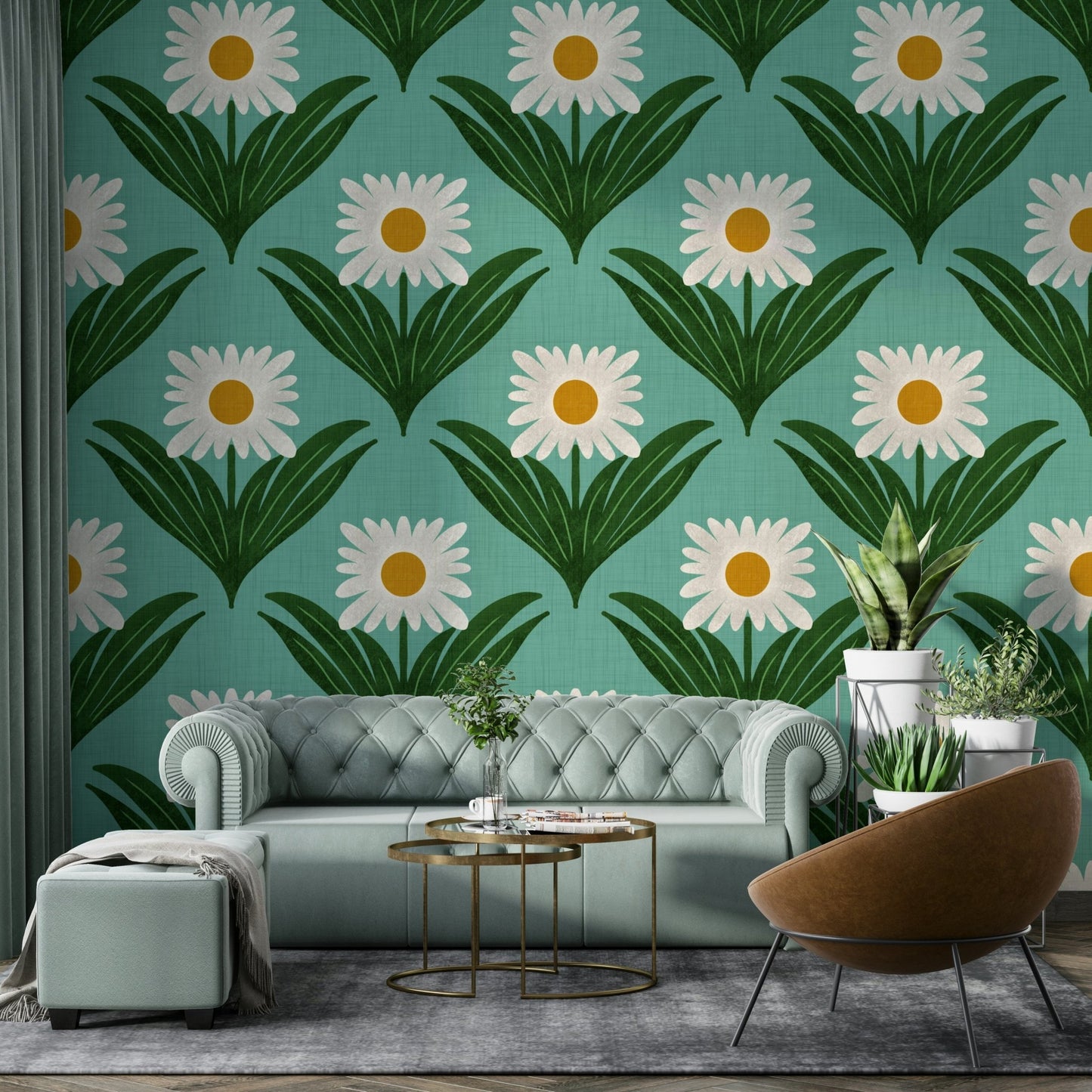 A vibrant and nostalgic wallpaper pattern.
