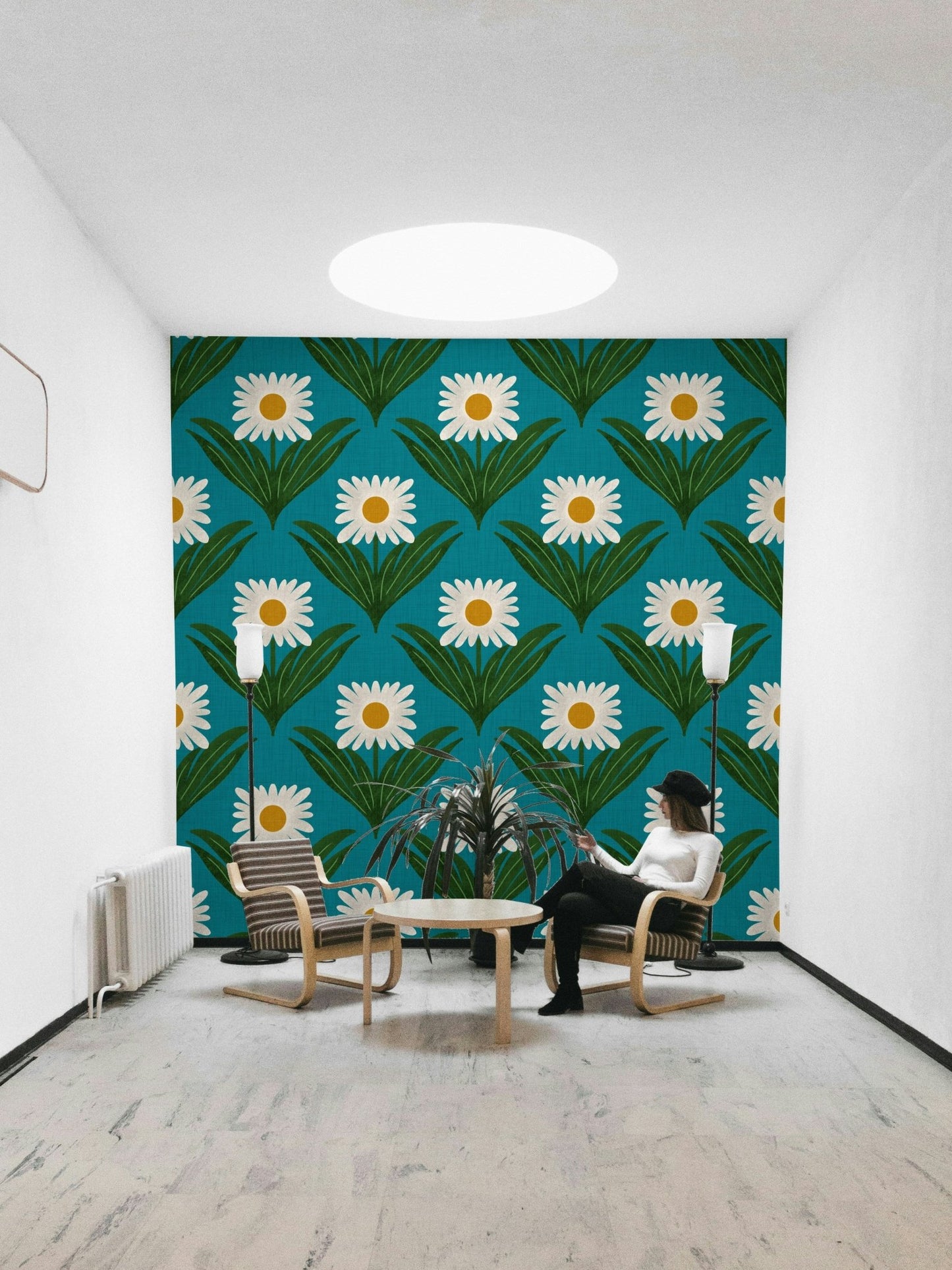 The color palette includes cheerful colors set against a teal background.
