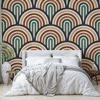 The image shows an artistic impression of a serene archway pattern with a soft, retro feel. GD3430

