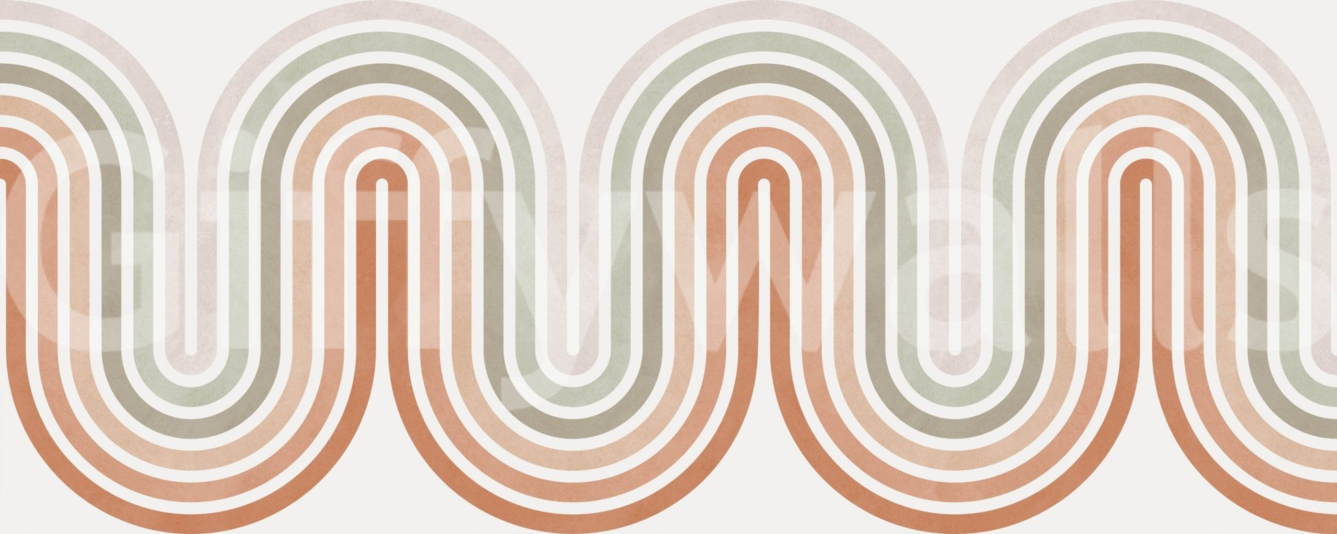 Archway wallpaper for walls sage terracotta blush arch lines.