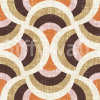 Stylish retro print mural
