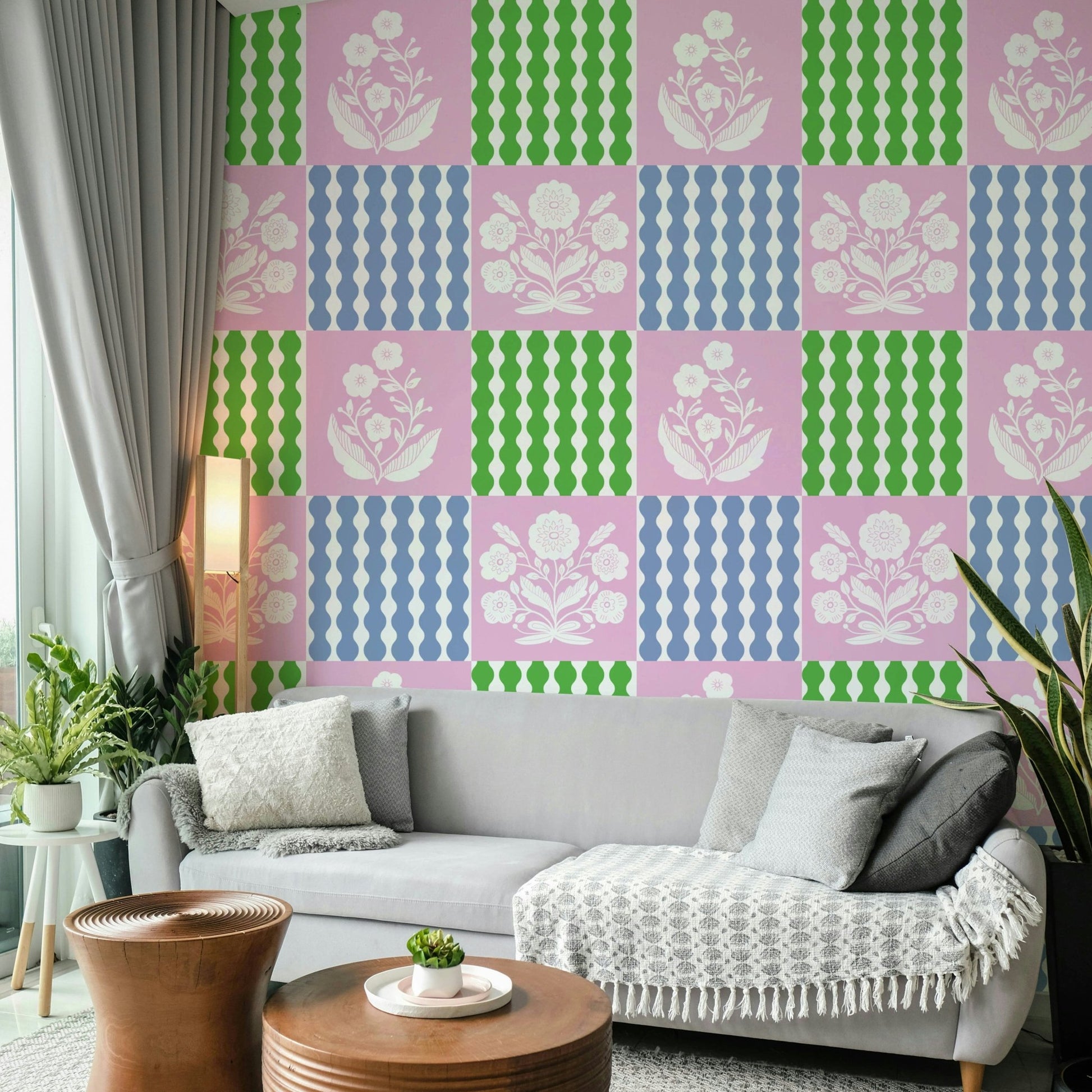 Artistic arrangement of stylized floral patterns.

