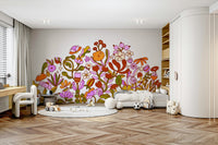 Soft pastel floral Retro Bloom wallpaper design

