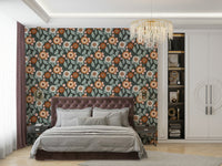 Bright and cheerful Retro Bloom flower wallpaper

