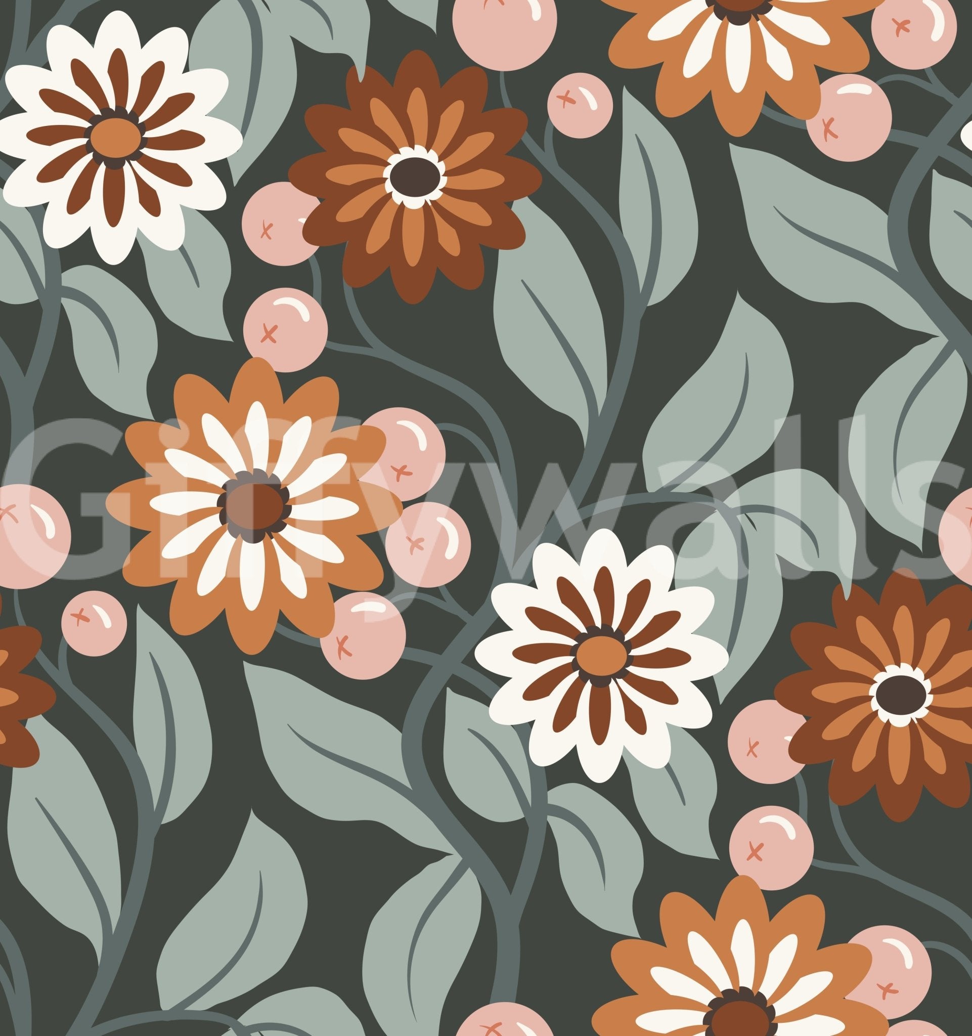 Retro Bloom Wallpaper⁠