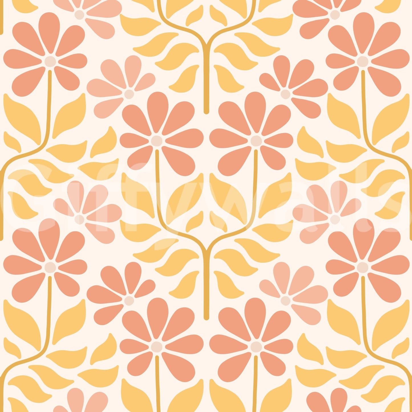 Retro Blooms Wallpaper⁠