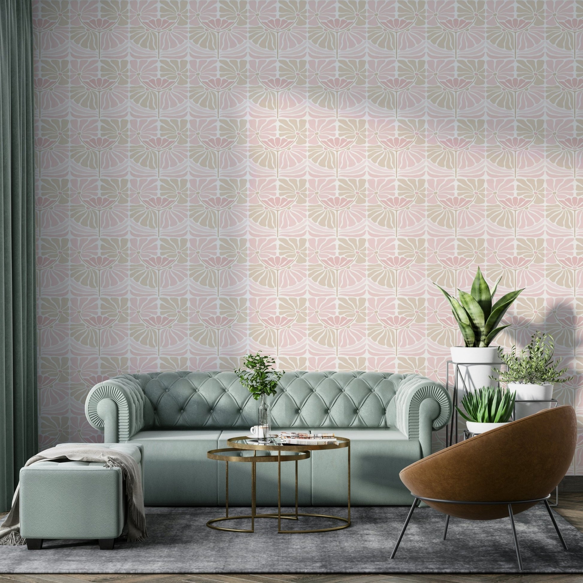 Floral wallpaper in retro chic design
 GD836
