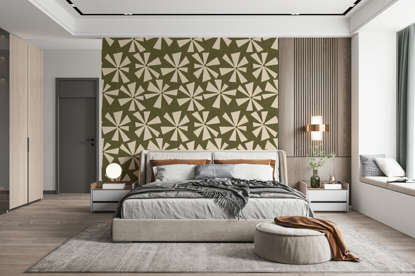 Bizarre abstract burst wallpaper design, chic.