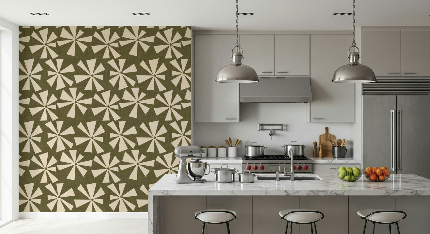 Gimcrack Retro Burst Pattern wallpaper, funky.