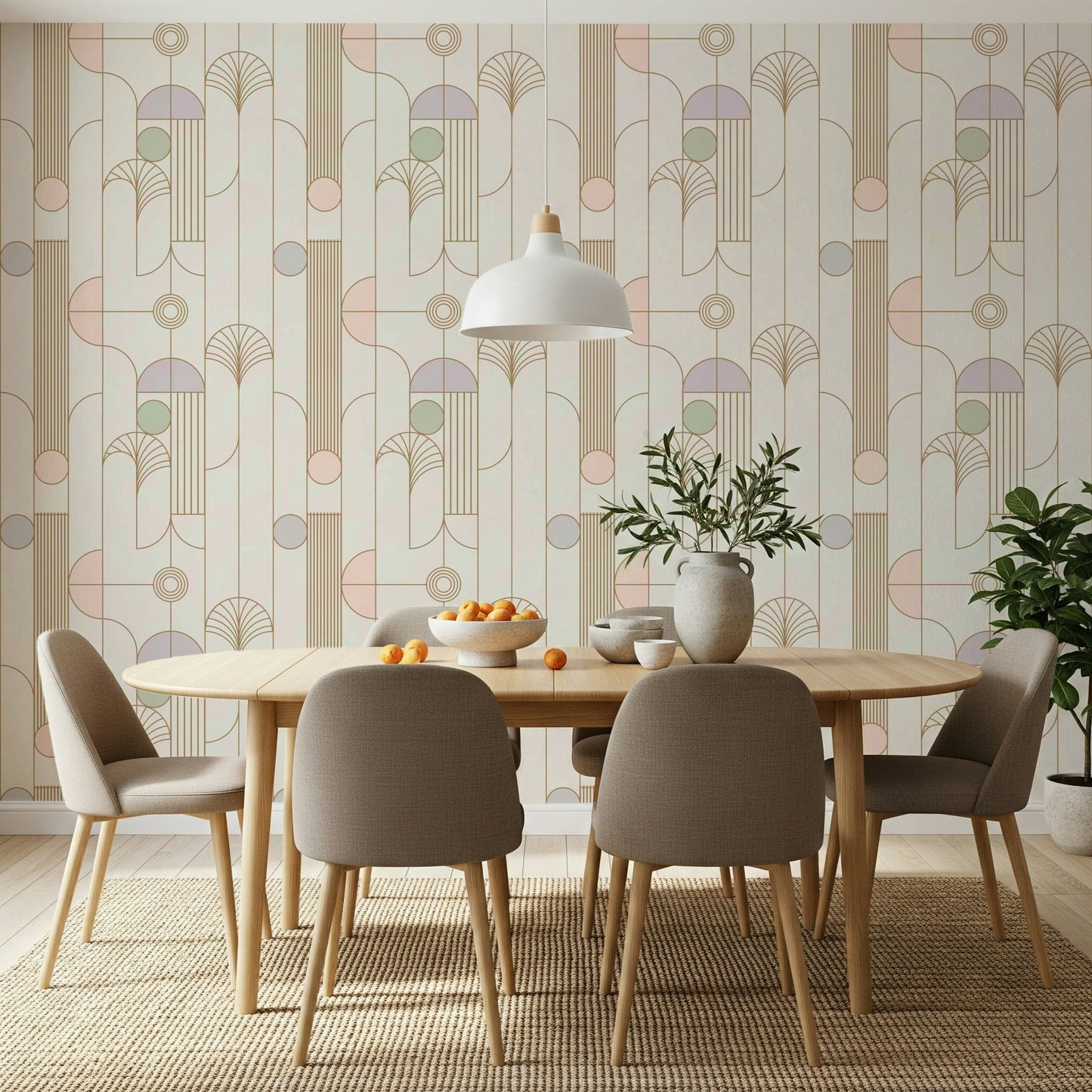 Retro Chic Art Deco Wallpaper⁠