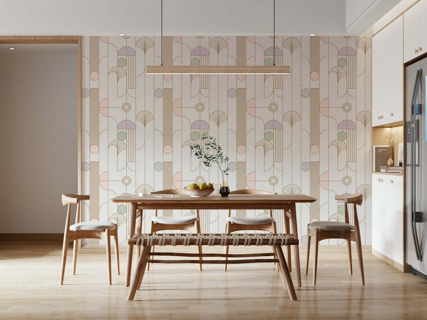 Retro Chic Art Deco Wallpaper⁠