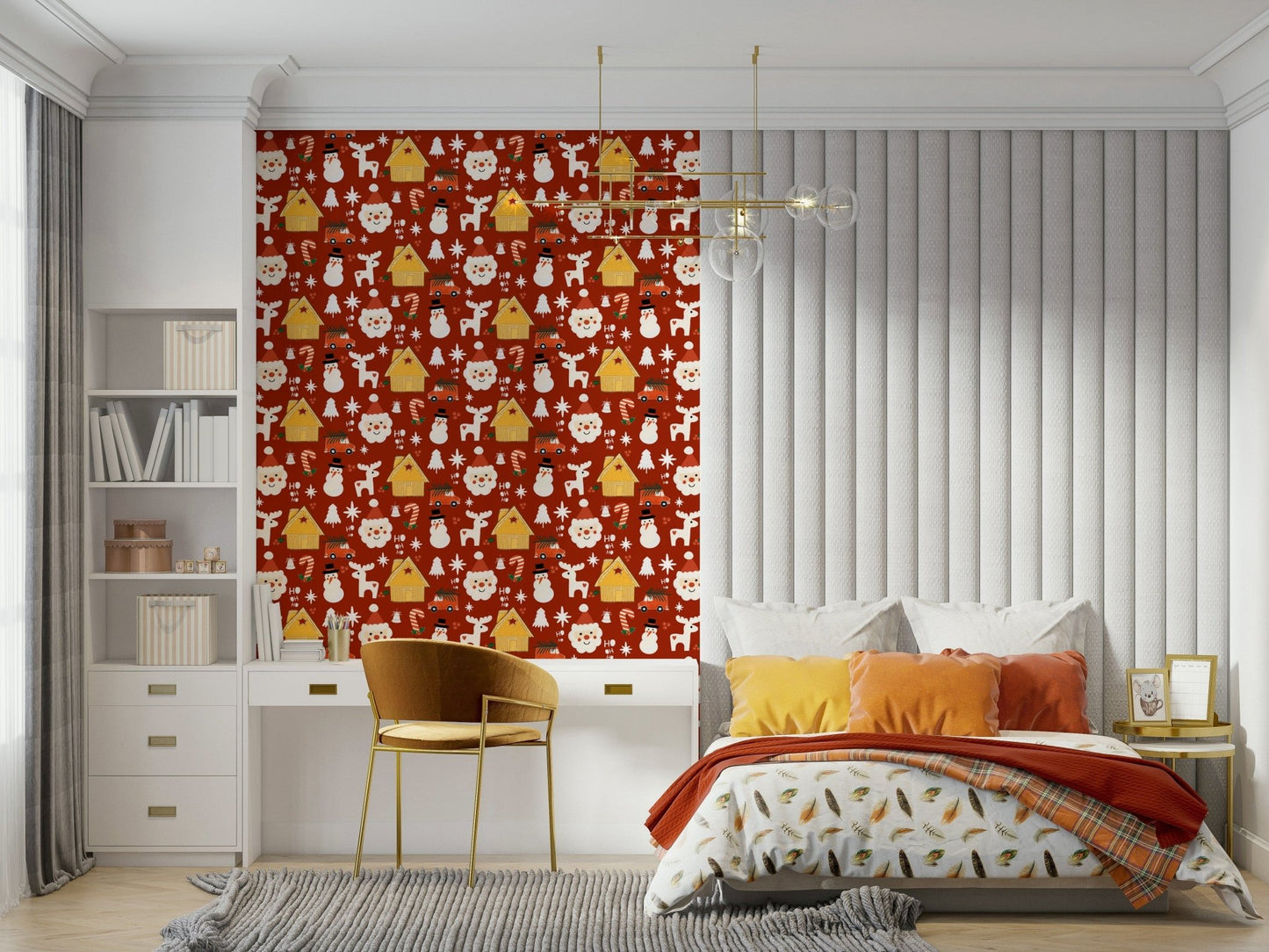 Artistic star shapes for Retro Christmas Cheer Wallpaper.