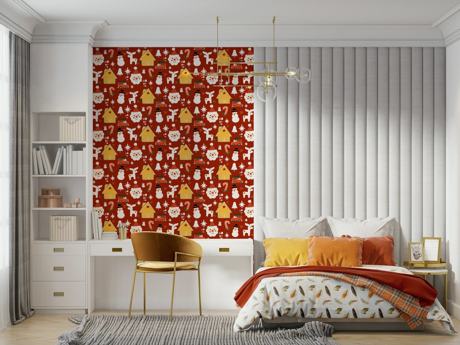 Artistic star shapes for Retro Christmas Cheer Wallpaper.