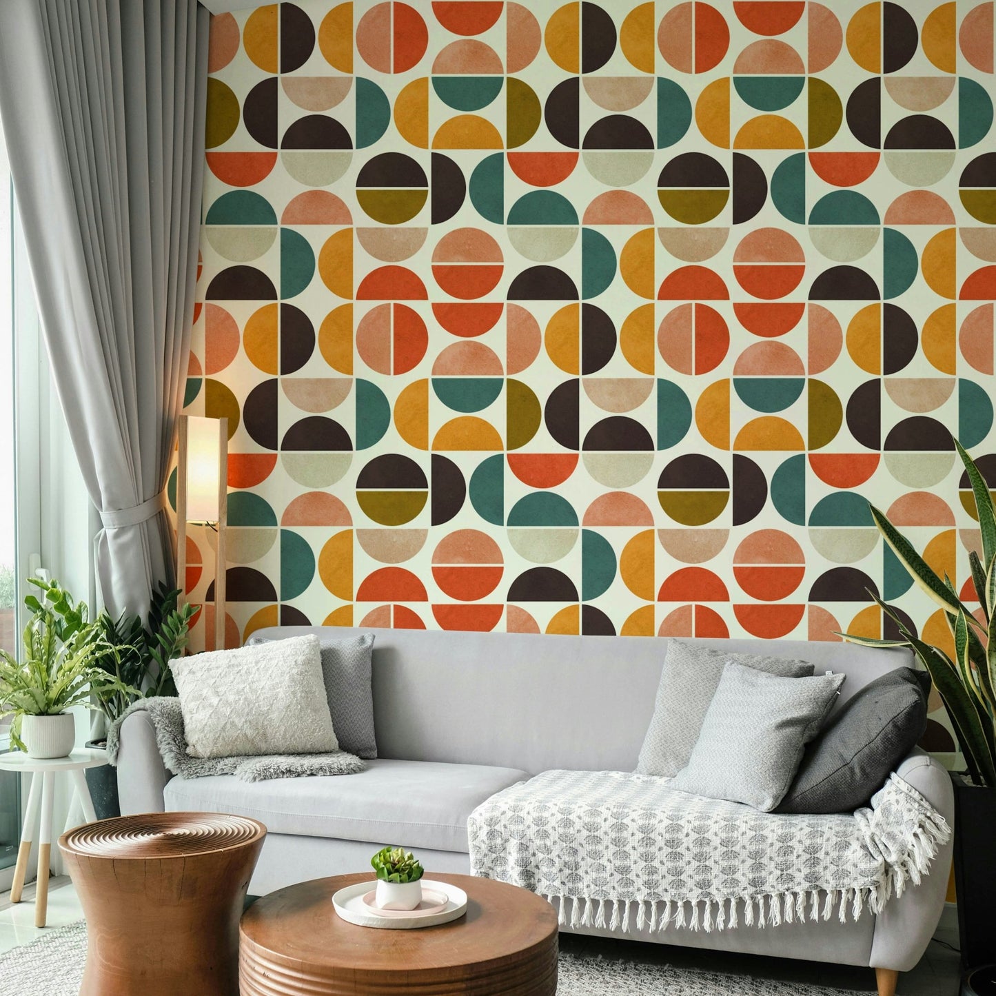 A large-scale abstract art print.

