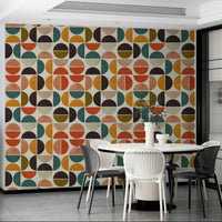 A close-up view of the detailed circles and the interplay of different colors.

