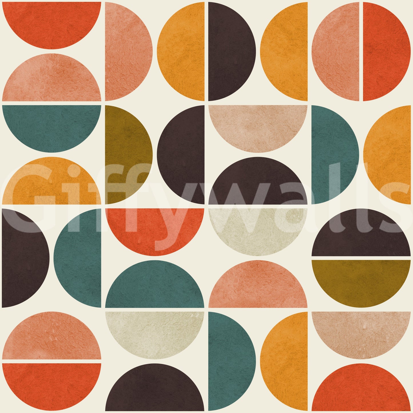 The Retro Circles 2 mural makes a striking and cheerful statement.

