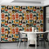 A close-up view of the detailed circles and the interplay of different colors.

