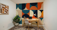 A classic circle pattern wallpaper for walls.