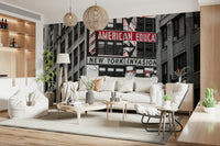 Edgy New York style wallpaper for walls, unique city view.