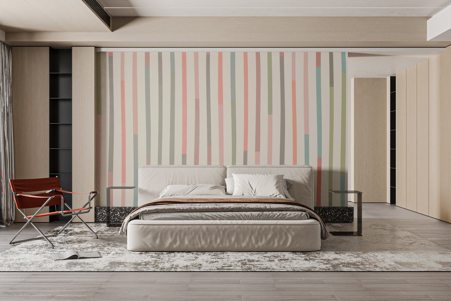 Modern retro stripe pattern for walls
