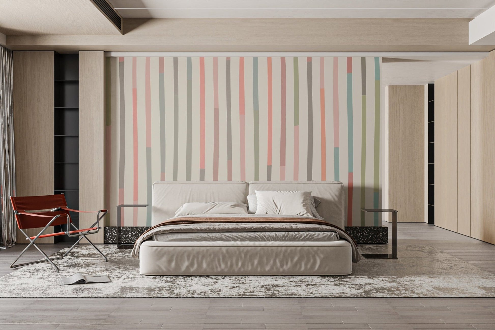 Modern retro stripe pattern for walls
