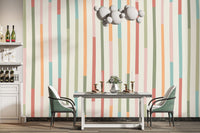 Vibrant striped wallpaper for modern rooms
