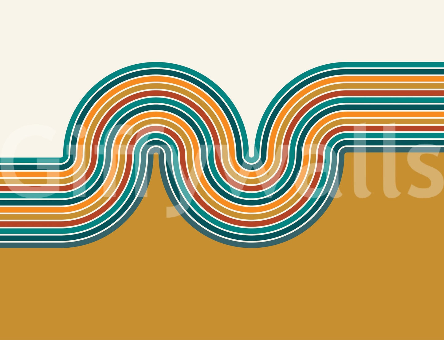 Graceful curved lines wallpaper for walls

