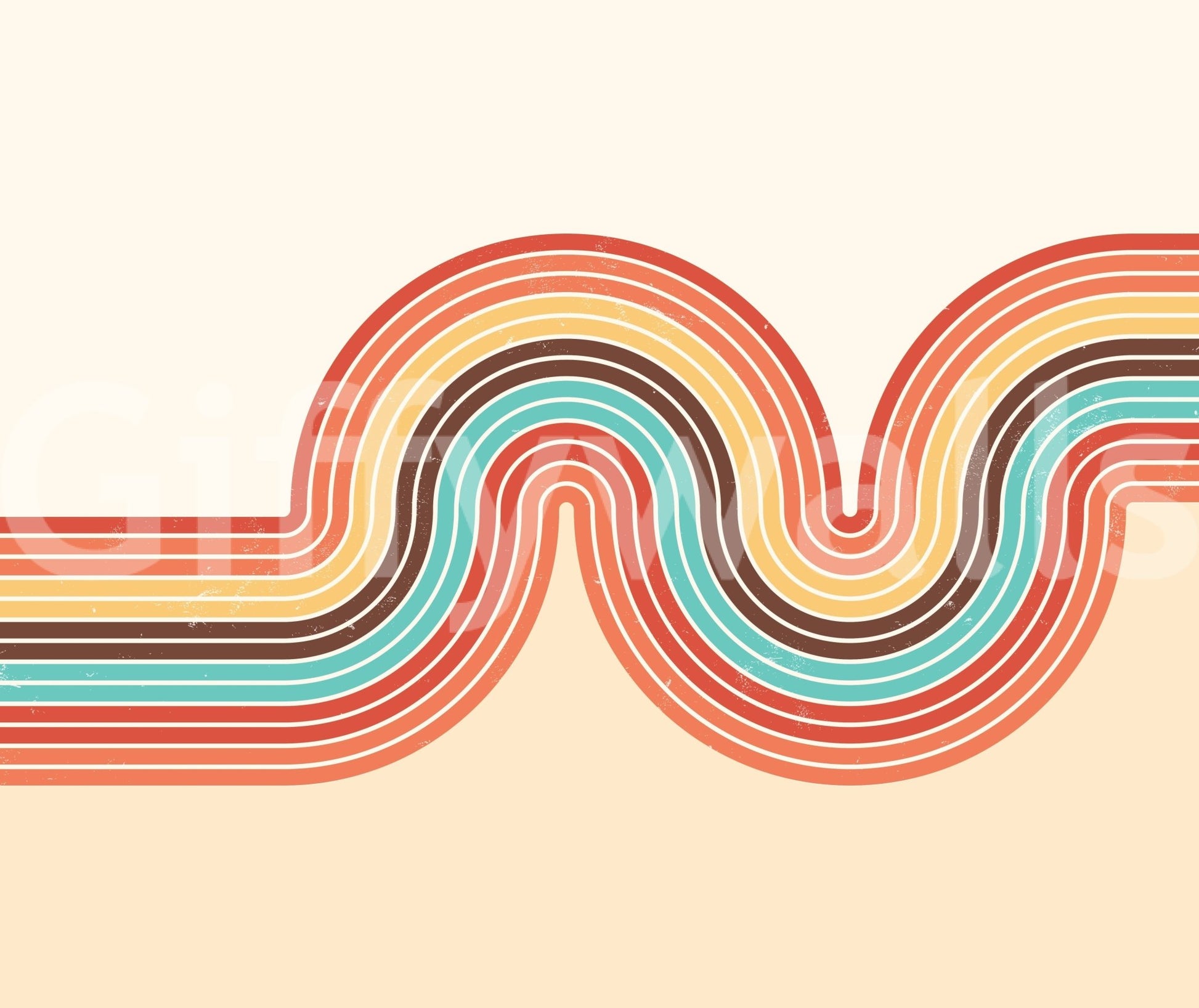 Playful curvy lines wallpaper for walls

