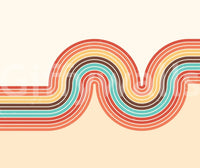 Playful curvy lines wallpaper for walls

