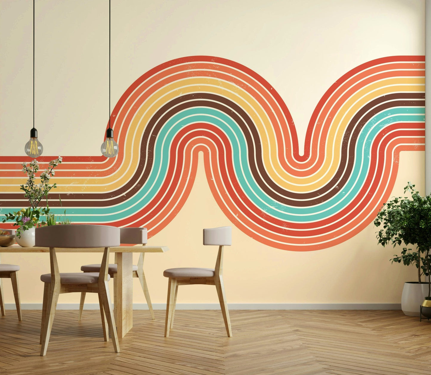 Durable and easy to install wallpaper mural

