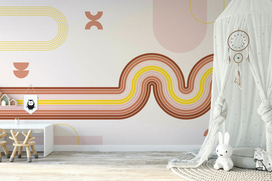 Close-up of flowing curvy lines wallpaper
 GD590
