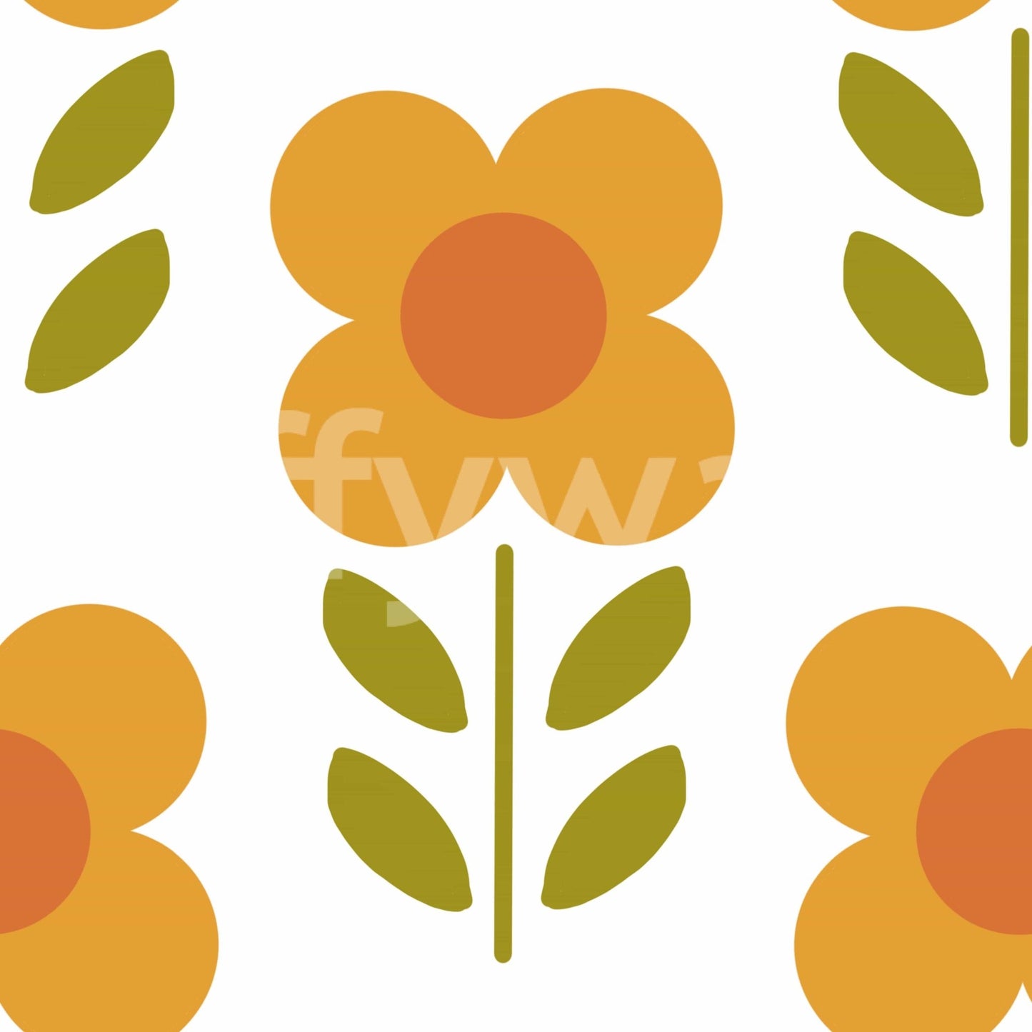Colorful floral vector art print

