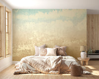 Retro Earth Colour Clouds Concrete Wallpaper Murals - Giffywalls