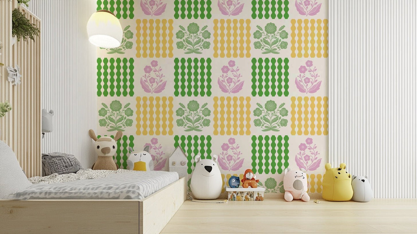 Soft oranges, warm browns, creams, greens, inviting blues. GD3090

